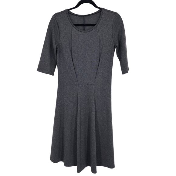 Weekend MaxMara Gray A-Line Fit & Flare Dress Size Med Knee-Length Stretch Knit - Picture 1 of 3